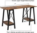 48" Computer Desk, Office Desk Modern Simple Work Table Workbench Workstation Home Office Table for Small Spaces Home Office Workstation Natural. 