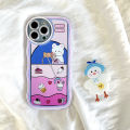 DEL for Huawei Y9 Prime 2019 Back Cover (With Free Holder) Lovely Bear Cartoon Transparent Phone Case Camera Protection Soft Wavy TPU Cover. 