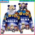 Solitary waves ROBLOX Children's Clothing Cat Ear Hooded Digital Printed Hooded Sweatshirt for Children Tiny Cottons Kids Winter 2024 Fantasy. 