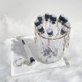 Gold Reusable Eyelash Brush Tube Keychain Plastic Lash Spoolie Container Glitter Cils Mascara Wands Keyring. 