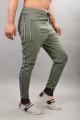 Gray Cotton Side Stripe Trouser For Men Streetwear. 