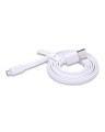 Tangle-free Flat 2A Micro USB Cable - 1.2m - White. 