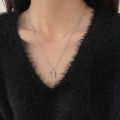 necklace for girls Light luxury, niche square shell necklace, women's summer design, versatile, simple clavicle chain, ins, cold style accessories. 