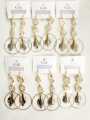 Choose Your Own 3 Pairs of Elegant Light Weight Fashion Drop Earrings | Trendy Gold-Tone Earrings Set for Girls & Women. 