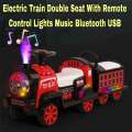 Kids Boy Girl Electric Train With Rechargeable Battery and Remote Control With Smoke 2-4 Years. 