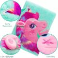Cute Unicorn Diary Notebook Soft Unicorn Fur Fluffy Diary For Girls With Lined Paper School Stationery Gift For Girls. 