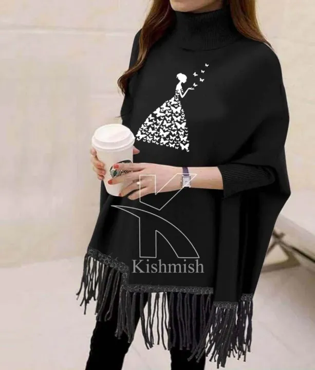 Women's%20Unique%20Butterflies%20Lady%20Printed%20Fleece%20Poncho%20For%20Women%20Printed%20Poncho%20For%20Girls%20-%20Image%209