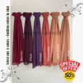 Modern Modest Pack of 4 Premium Chiffon Georgette Hijabs for Women/Girls - Non-Slip, Lightweight, Soft, Plain Color. 