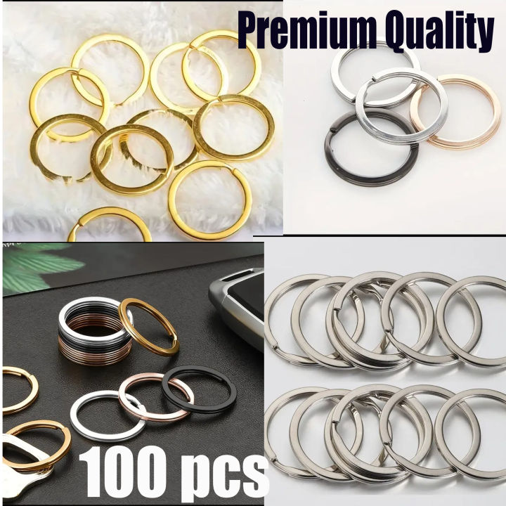 Key Ring Normal Premium HD Quality Stainless Steel Key Rings Round Flat Line Split ...