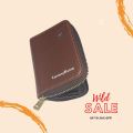 Zip card wallet Genuine Leather Minimalist Men's Purse Long Wallet For Men Card Holder Wallet Small Wallet for Men and Women. 