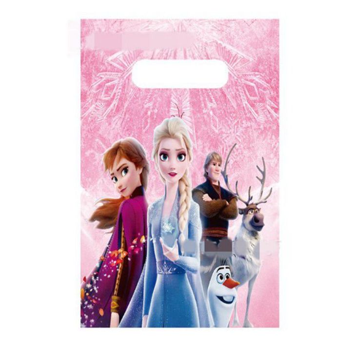 Disney Frozen Birthday Party Decorations Princess Anna Elsa Theme Candy Loot Bag Gift Bag Kids Girls Baby Shower Party Supplies