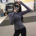 gym clothes women's skinny jacket tight yoga wear long sleeve running zip jacket wind sports top new. 