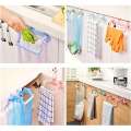 (Pack of 2) Plastic Trash Bag holder for Kitchen, Office, Dorm Room, Hanging Trash Can, Under Cabinet Hanger Rack, Space Saving Garbage Hook, Bag holder for plastic bags, Garbage/Trash Bin Bag Holder, Dustbin, Towel Rack For Kitchen Drawer. 