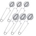 6Pcs Tea Infuser Loose Leaf Tea Snap Ball Tea Strainer Spoon Stainless Steel Tea Filter Steeper with Handle. 