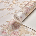 Vintage Damask Floral Embossed Wallpaper 3D Textured Roll for Bedroom and Living Room 1M. 