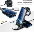 ZHIKE  15W 4 in 1 Wireless Charging Station Compatible with Galaxy Phone, Watch, Buds, Charger dock for S22, S21, Note 20, Note 10, Galaxy Watch 4, 3,Gear S5, S4, S3, sport, Active 2,1 and Buds Note (NOT For Apple watch). 