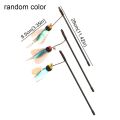 Funny Simulation Insect Cat Teaser Stick Detachable with Bell Cat Feather Toy Random Color Bite Resistant Pet Interactive Toy for Self Happy. 