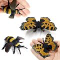 Odowalker 9 pcs Lifelike Assorted Plastic Insects Bugs Figures Realistic Sandbox Toy Butterfly, Bee, Ladybug, Grasshopper, Mantis,Uang,Stag Beetle. 