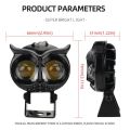 HJG Owl Light For Bike Car Jeeps 3 functions Ullu Style Flashing Option (Waterproof) Fog Light. 