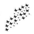 Pack of 30 Wooden Butterfly for Wall Décor, Black Butterfly Wall Décor, 6 Sizes Removable Butterfly for Wll Décor ,Decoration Wall Decals, Wall Stickers for Living Room, Bedroom. 