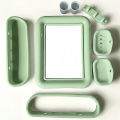 Complete Mirror Set All in One/ With Mirror/ With Storage Rack or Shelf/ With Towel Rail/ With Toothbrush Holder/ With Soap Dish Holder, and Hanger Hooks. Aaina/ Mirror/ Bathroom Mirror/ Basin Mirror/ Sheesha Set.. 