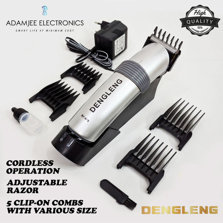 Dengleng Hair and Beard Trimmer Professional Series - Rechargeable Clipper Shaver and Groomer - RF609