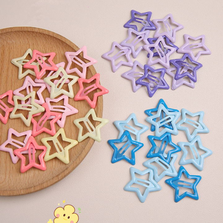 Dopamine star hair clip cute girl color small clip ins candy color hair clip bb clip y2k bangs hair accessories JiLinalso