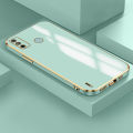 For Tecno Spark 6 Go Back Cover Fashion Shiny Plating Square Bumper Camera Protection Case Soft Silicone Shockproof Protective Mobile Phone Cases. 