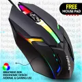 FunBug 7 Light Breathing Gaming Mouse RGB Cheap with FREE Mouse Pad - Gaming Mouse with 7 led - USB Wired Optical Mouse without side buttons for PC, Laptop, Minecraft, Mobile Pubg, Free Fire by FunBug. 