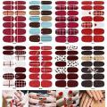 Nail Sticker Pack of 12 x 12 Nail Sticker Sheets (Random Color Random Design). 