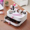 Dressing Box With Mirror Makeup Organizer Office Jewelry Box Necklace Ring Earring Box Storage Drawer Display Organizer Hol. 