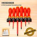 Ingco 6 Pcs Insulated Screwdriver Set - Red. 
