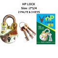 HP LOCK 2X1/4 2 PLATE 3 KEYS | Pad Lock | Heavy Duty | Desi Lock | Pakistani Lock | Aligarh Lock | HP Lock 2x1/4 - 2 Plate with 3 Keys | Heavy Duty Padlock | Desi Lock | Pakistani Aligarh Lock | Durable & Secure. 