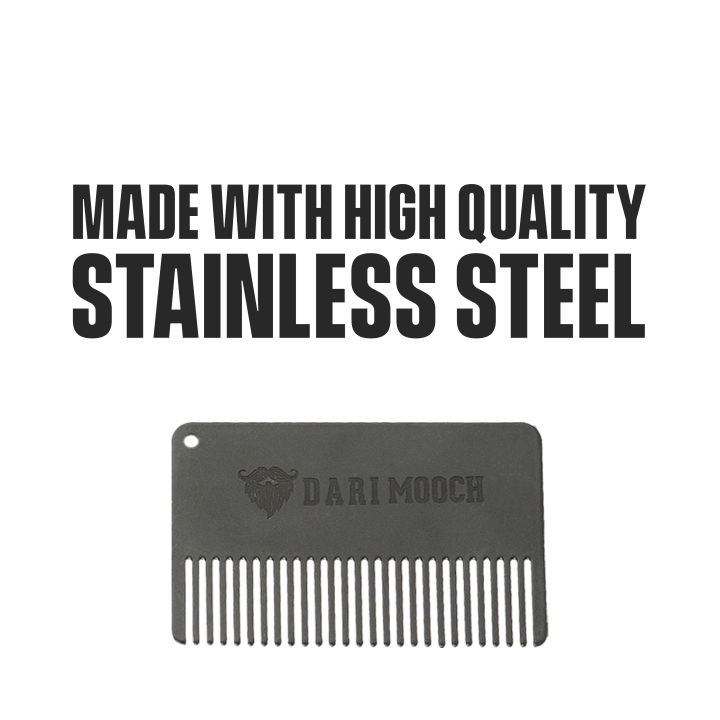 Dari Mooch - Pocket Comb Gentle On Hair Stainless Steel Durable