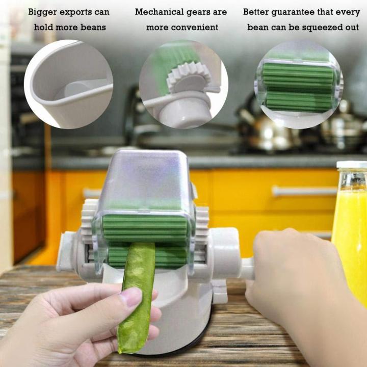Hand Rolling Peas Peeler, Durable Bean Vegetable Runner Slicer Soy Peas Peeling Machine