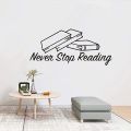 WallsArt Store Inspirational Wall Stickers, Vinyl Wall Decals For Reading Lovers, Reading Wall Art Book Stickers Family Living Room Library Study Room Kids Room. 