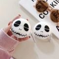 Cartoon Case For Airpods 2 1Cover Skull Pumpkin Halloween Earphone Airpod Protector Accessories with Keychian for Airpods Cases. 