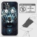 IPhone_ 12 Pro Max Back Skin - Design 4 - Vintage Galaxy Tiger Skin Wrap Back Sticker. 