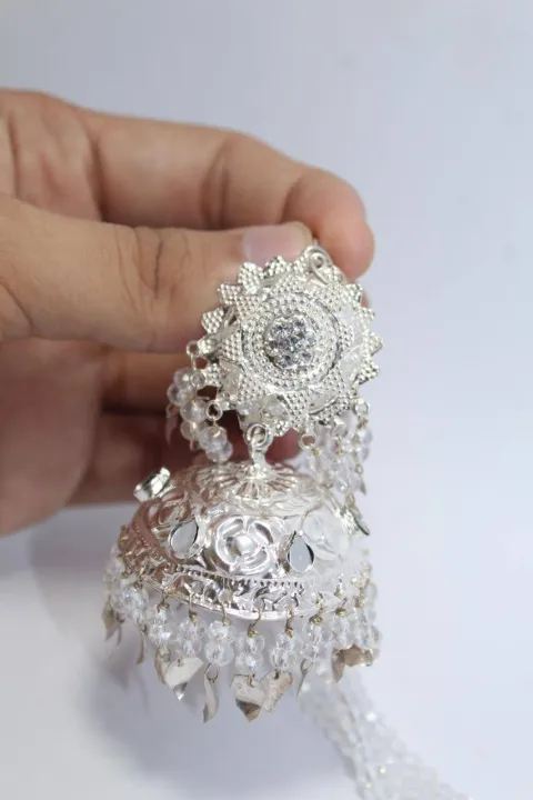 Antique%20jhumka%20earnings%20pure%20silver%20(%20pure%20chandi%20)%20-%20Image%205