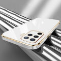 For OPPO F19 Pro Back Cover with Lanyard Luxury 6D Plating Frame Shiny Bling Cases Soft Silicone Square Protective Mobile Phone Case for Girls Boy. 