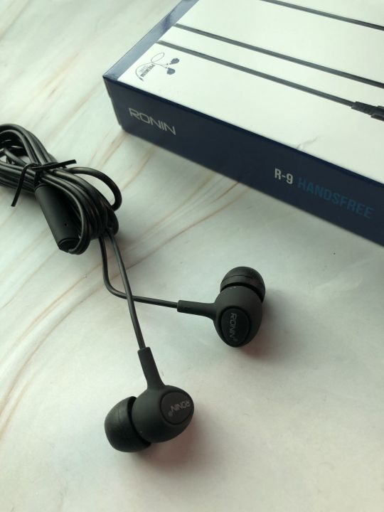 Ronin R9 / R-9 Original Handsfree Clear Base Boosted & Stereo Sound - Perfect for PUBG, Free Fire & Other Games also for Entertainment & Music