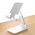Adjustable Foldable Mobile and Tablet Stand Metal Rod Compact Desk Holder. 