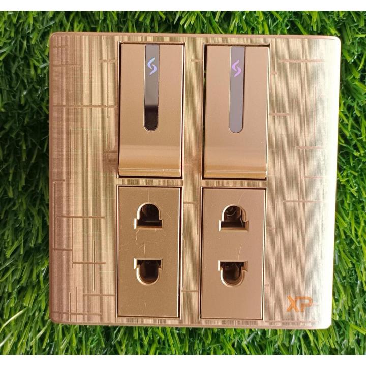 2 Switches+2 Sockets Electric China Fitting Sheet Switch Board- Metal ...