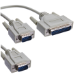 DB44 Male to RS232 Serial DB9 2x 9 Pin Connector 44 Pins to Dual 9 Pins White Genuine Branded. 