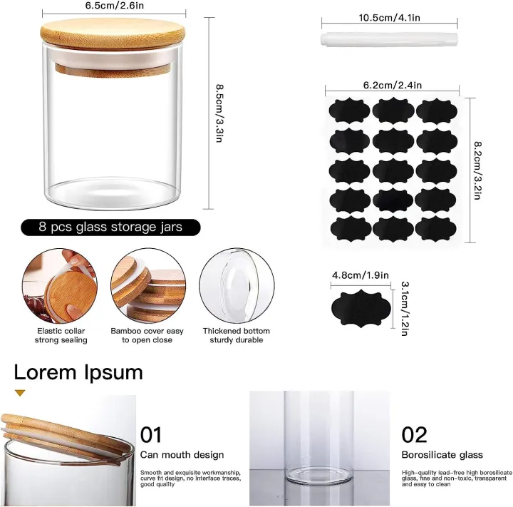 200ML%20%20Small%20Glass%20Storage%20Jars%20with%20Bamboo%20Lids%20%20Set%20of%20%2012,%20Airtight%20Storage%20Canister%20with%20Labels%20and%20Chalk%20Marker,%20Food%20Cereal%20Storage%20Containers%20for%20Home%20Kitchen%20Tea%20Herbs%20Pasta%20Coffee%20Flour%20Herbs%20%E2%80%A6%20-%20Image%202