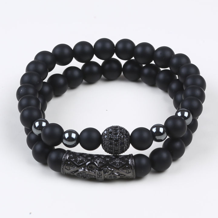 8mm natural stone hand dainty bangle bracelet simple for men Daraz.pk