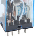 Coil Power Relay, Miniature Intermediate Relay Strong Electrical Conductivity 110V for Communication. 