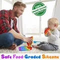 New Reusable Amazing sound Baby Poppet Fidget Sensory Toy Push Squeeze Poppet baby bubble fidget popit Stress Reliase Silicon toy Children Training Board Game Toys Rainbow Unicorn Toys for Kids. 