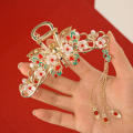 Metal Hair Claw Clips Beautiful Colorful Large Metal Hair Clips Ancient Chinese Nonslip Hanfu Hair Accessories for Women Girls Curly Hair Hanfu Complementary Fashion Accessories. 