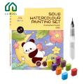 Lumina Kids Coloring Set Portable Watercolor Painting Kit with Cute Animal Designs for Kids Perfect Gift for Boys Girls Educational Fun Watercolor Coloring Book Set with Paintbrush Included Mess-free. 